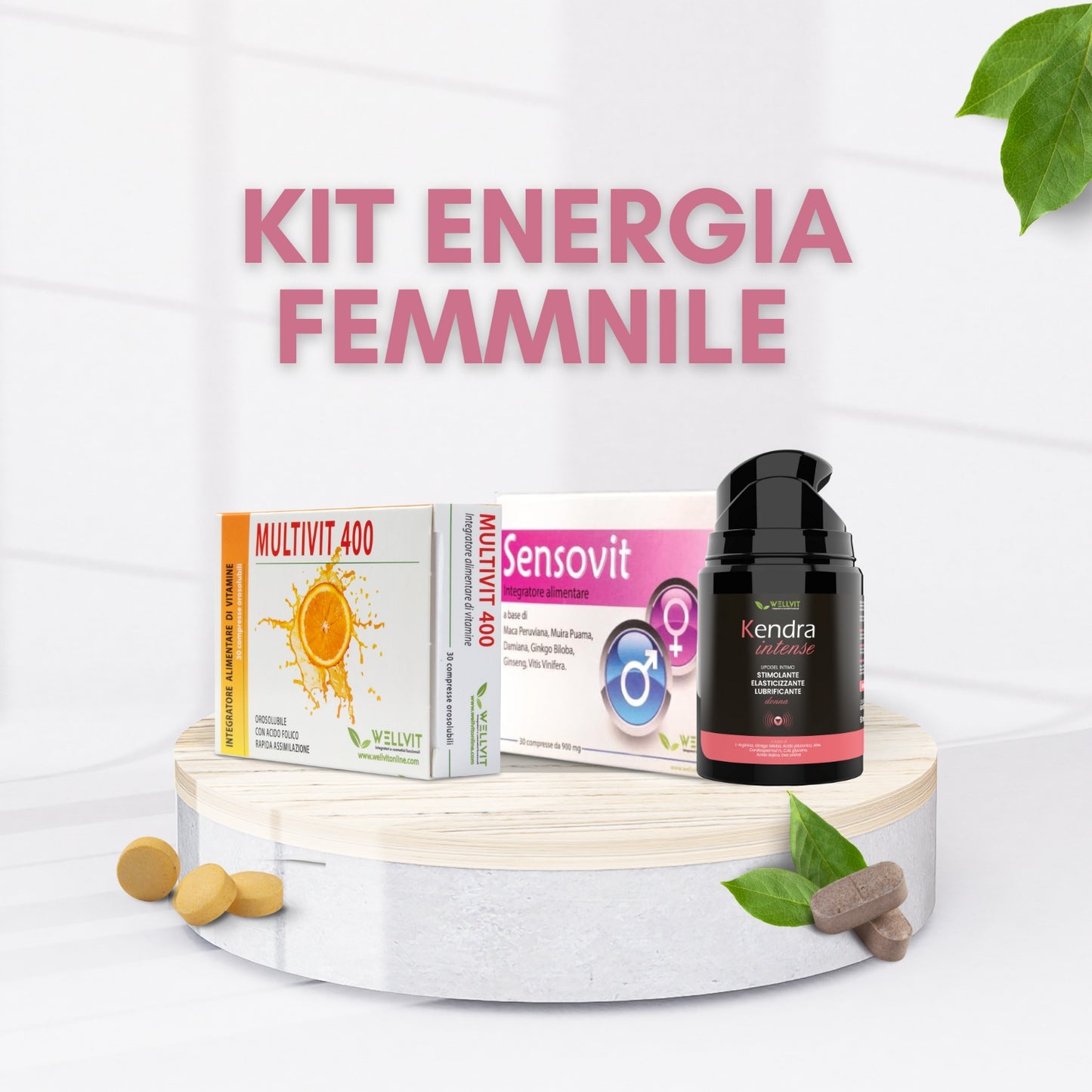 Kit Energia Femminile – Multivit 400 + Sensovit + Kendra Intense