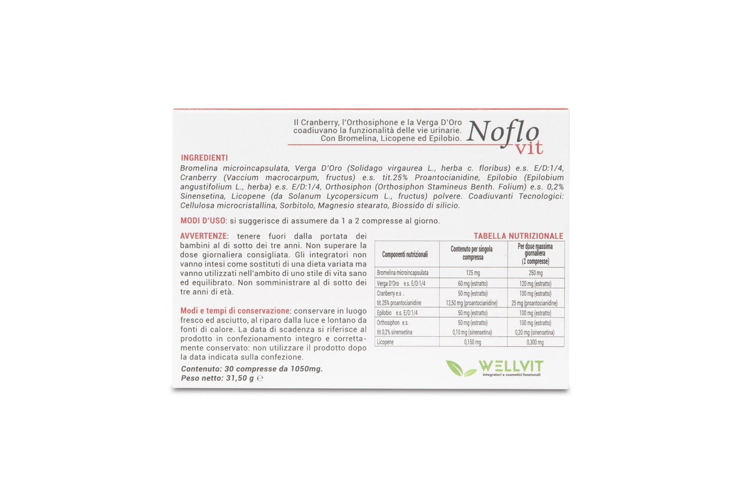 Noflovit antinfiammatorio naturale