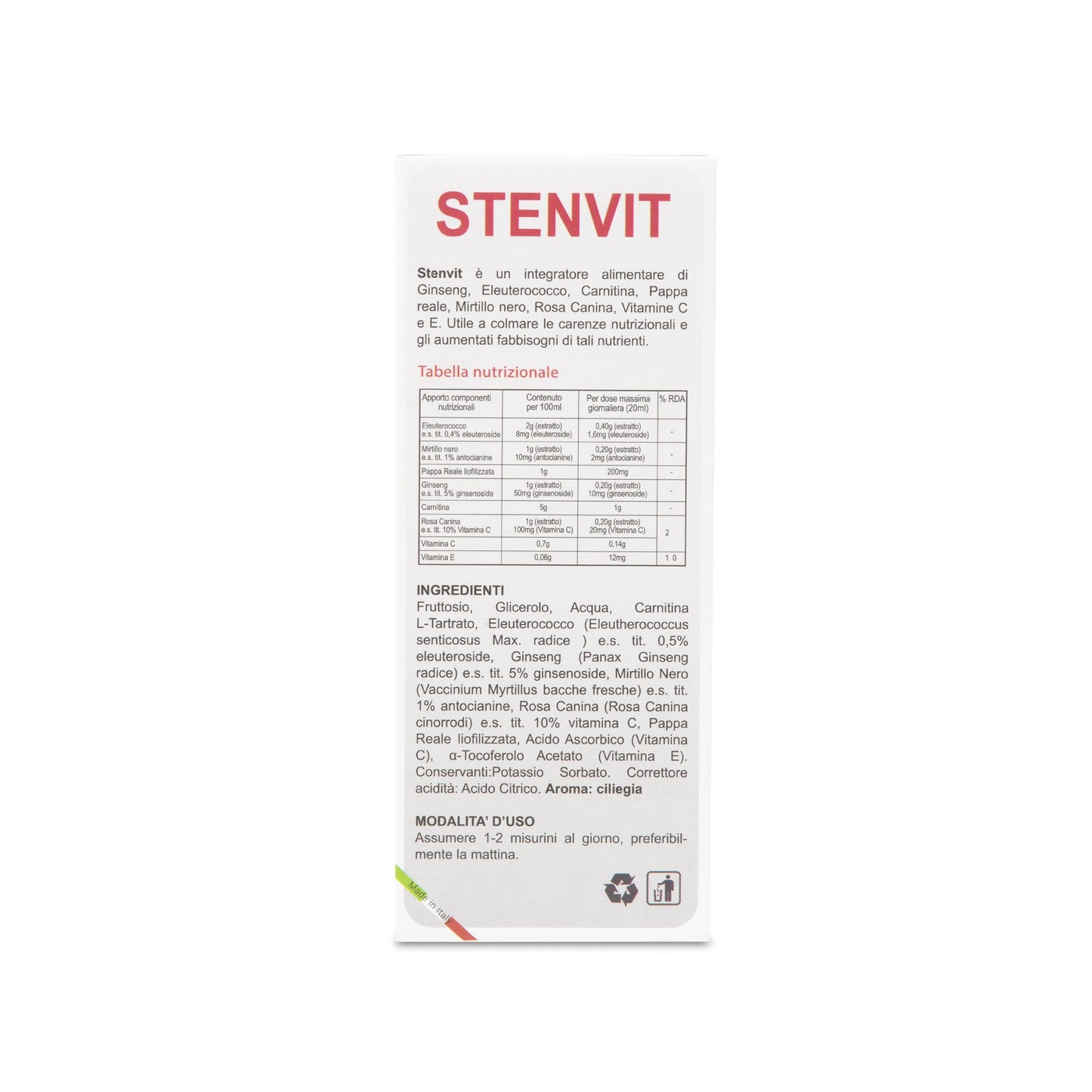 STENVIT - ENERGIZZANTE E ANABOLIZZANTE