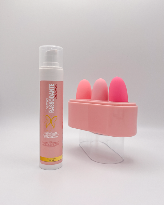 Kit PelviTone - Tonifica il pavimento pelvico con coni vaginali + crema rassodante intima